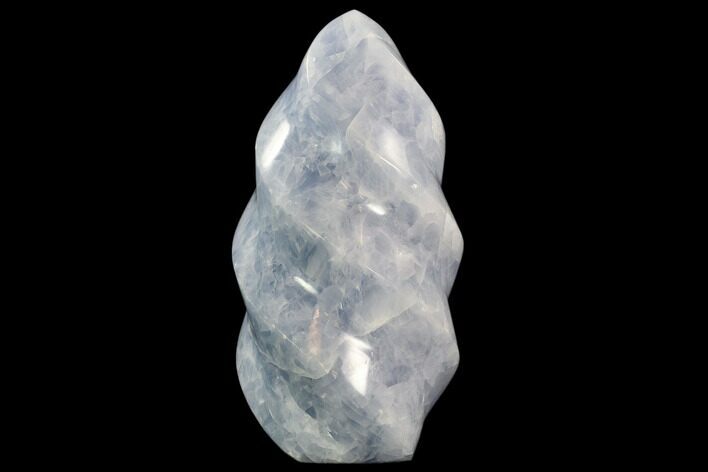 Tall, Polished Blue Calcite Flame - Madagascar #107693